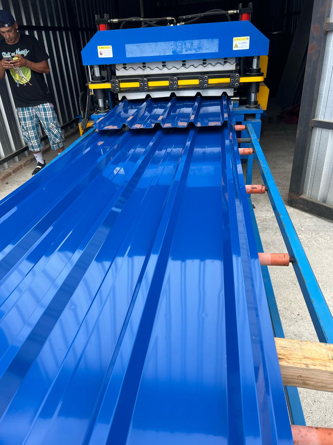 CHAPA DE TECHO PREPINTADA AZUL DE 4,5MTS