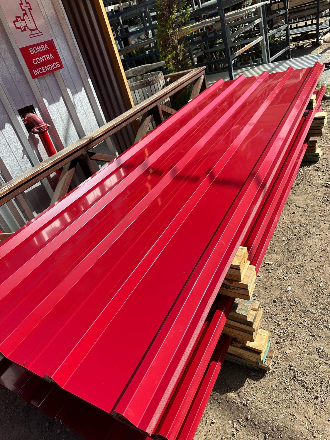 CHAPA DE TECHO PREPINTADA ROJO DE 3,5MTS