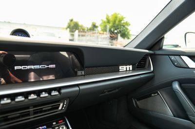 992 Porsche 911 Carbon Fiber Dash Plaque 992 Porsche 911 Carbon Fiber Dash Plaque