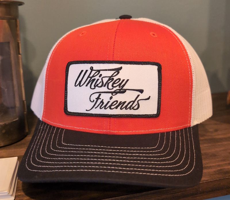 Whiskey Friends hat black and orange