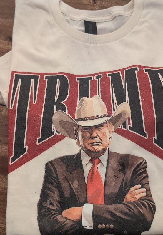 Trump cowboy shirt large