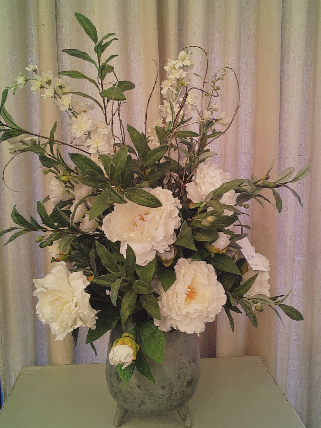 Floral in Green Vase