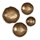 Lucky Coins Outdoor Metal Wall Decor, Brass, S/4 Lucky Coins Outdoor Metal Wall Decor, Brass, S/4
