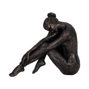 bronze resting ballerina decor