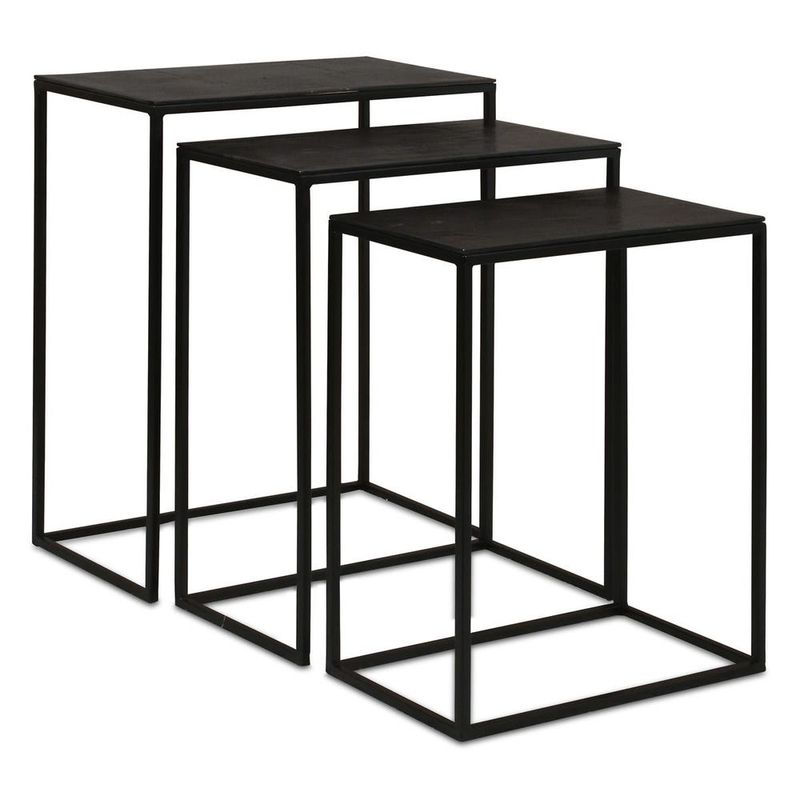 Nesting Tables, Black, S/3