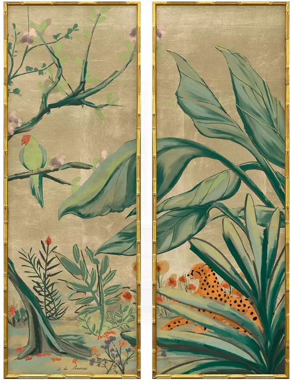 Gold Chinoiserie II Artwork S/2