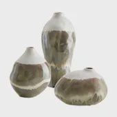 Earthflow Indoor-Outdoor Vases, S/3