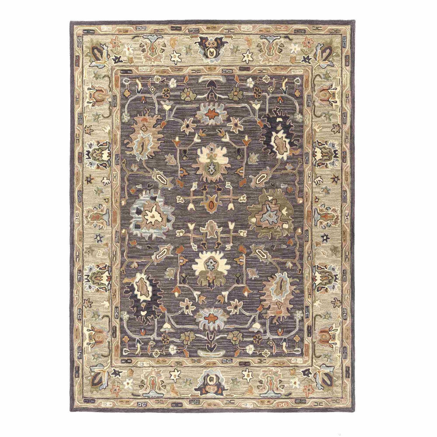 Caitlin Charcoal/Sage Rug 7'9 x 9'9