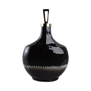 Elmontgrove Black Glass Vase, 20"