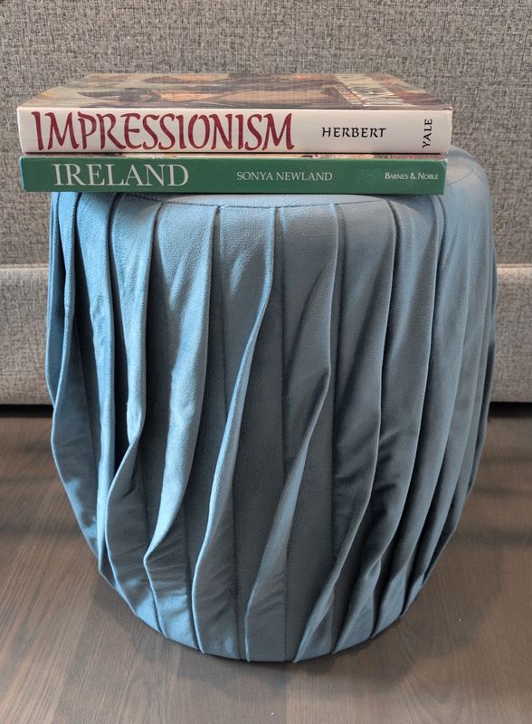 Blue Flutter Ottoman