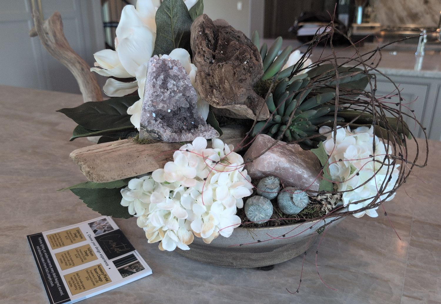 Magnolia driftwood crystals