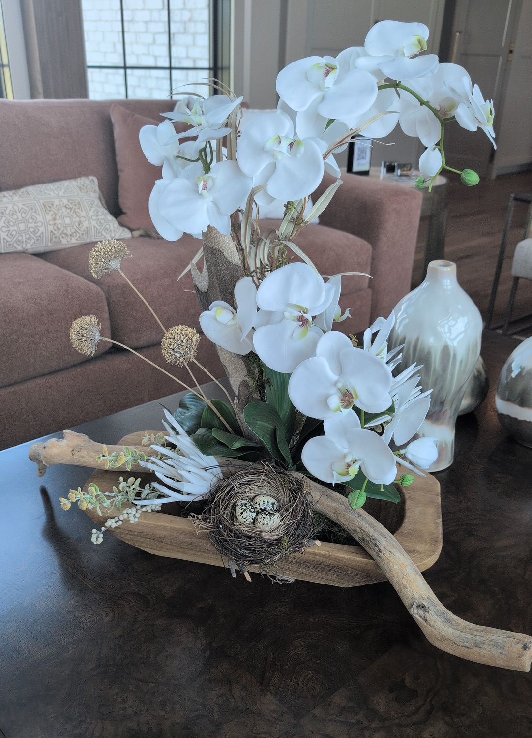 Triple White Orchid Planter