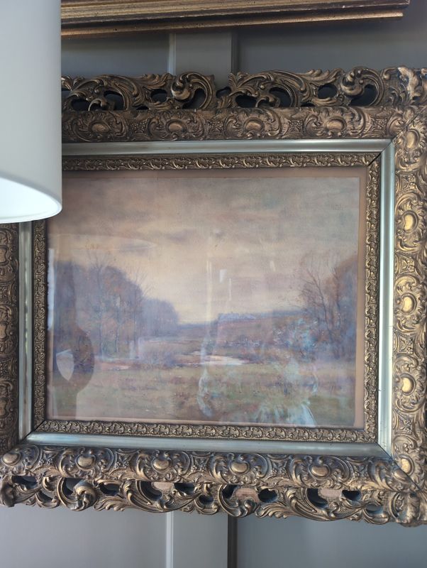 Landscape in Ornate Frame