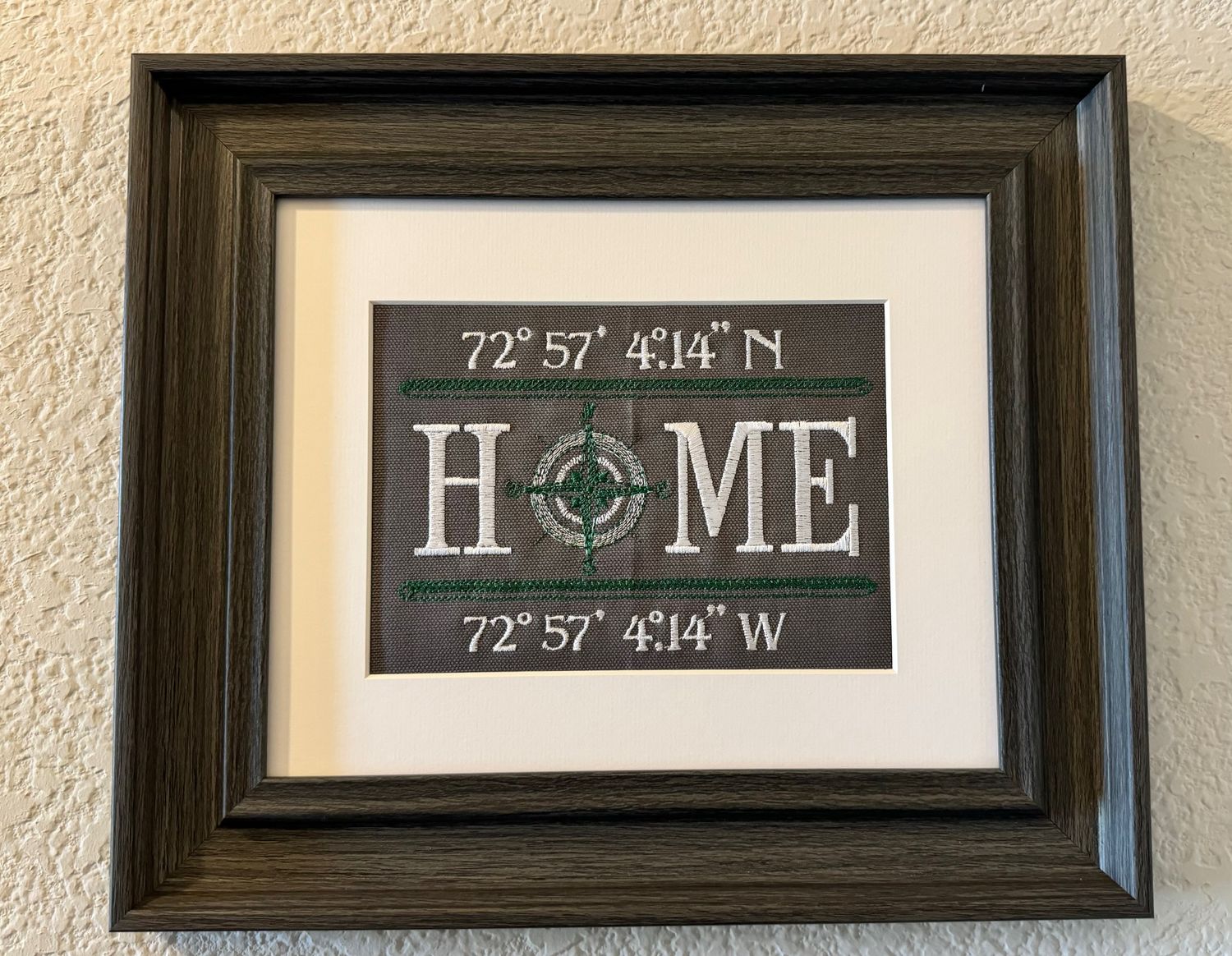 Vintage Compass &quot;Home&quot; Navigation Sign – Personalized GPS Coordinates