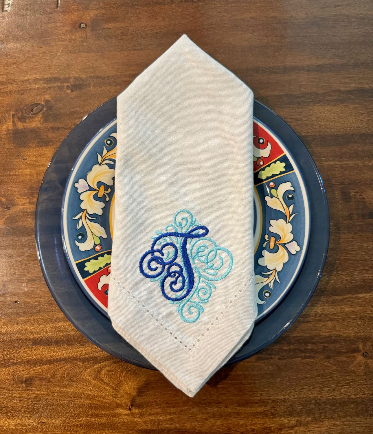 Personalized Cloth Napkin – Custom Initials, Luxury Table Decor