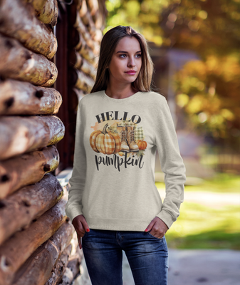Hello Pumpkin_Crewneck Sweatshirt