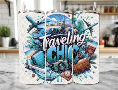 Tumblers_20 oz straight_Traveling Chic
