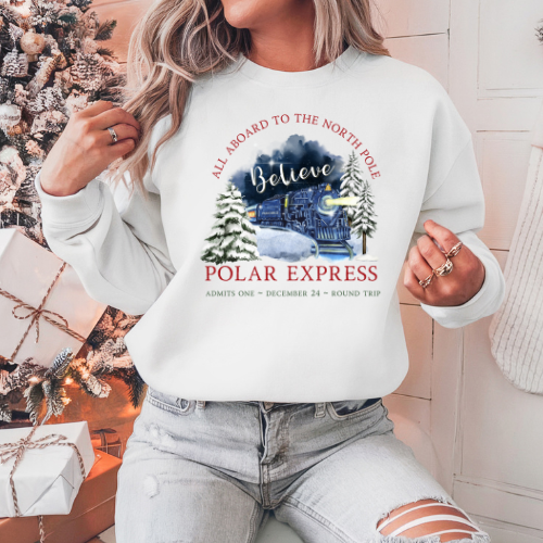 North Pole Express_Sweatshirt White