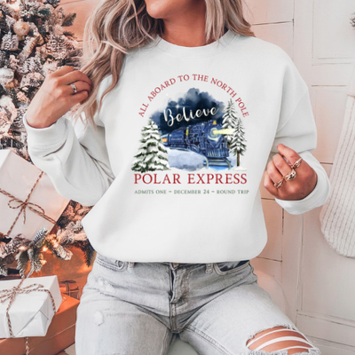 North Pole Express_Sweatshirt White