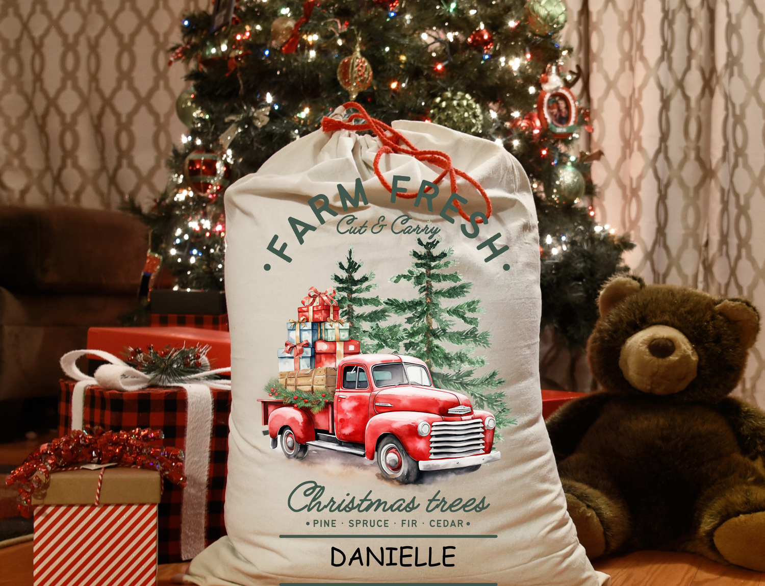 Christmas Santa Bags-Farmhouse Style Decor