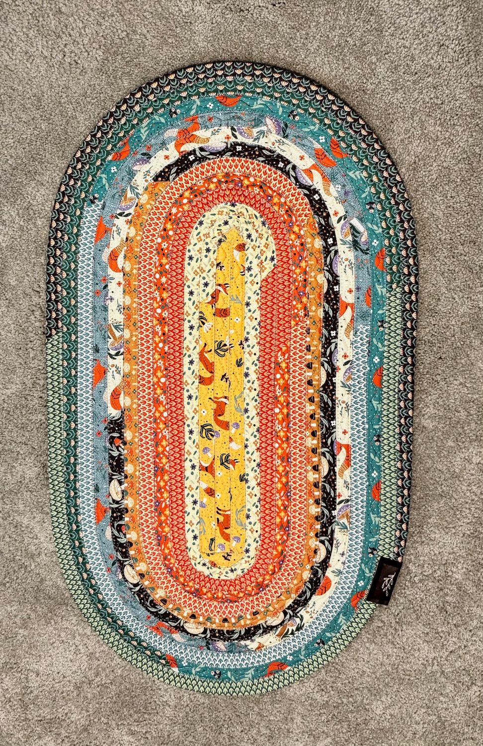 Handmade Jelly Roll Centerpiece/Accent with Cottagecore style fabric