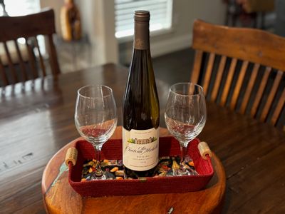 Handcrafted Rope Wine Bottle & Glass Caddy