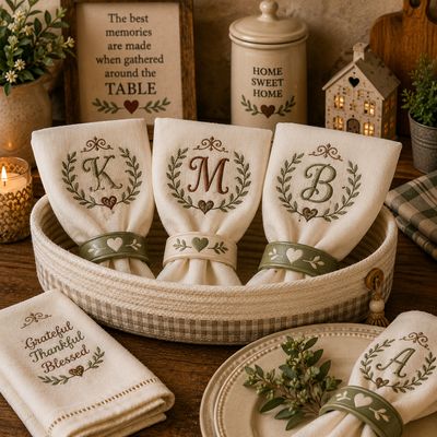Monogrammed Dinner Napkins