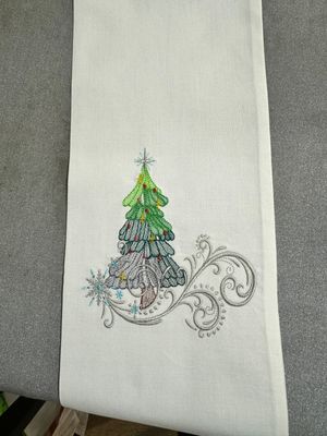 Christmas Tree Wreath Sash