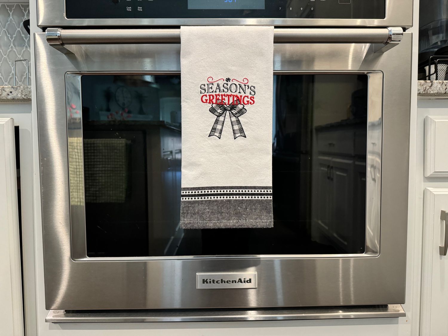 Season's Greetings Christmas Kitchen Towel