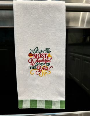 Most Wonderful Time Christmas Kitchen Towel
