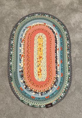 Cottagecore Oval Jelly Roll Rug