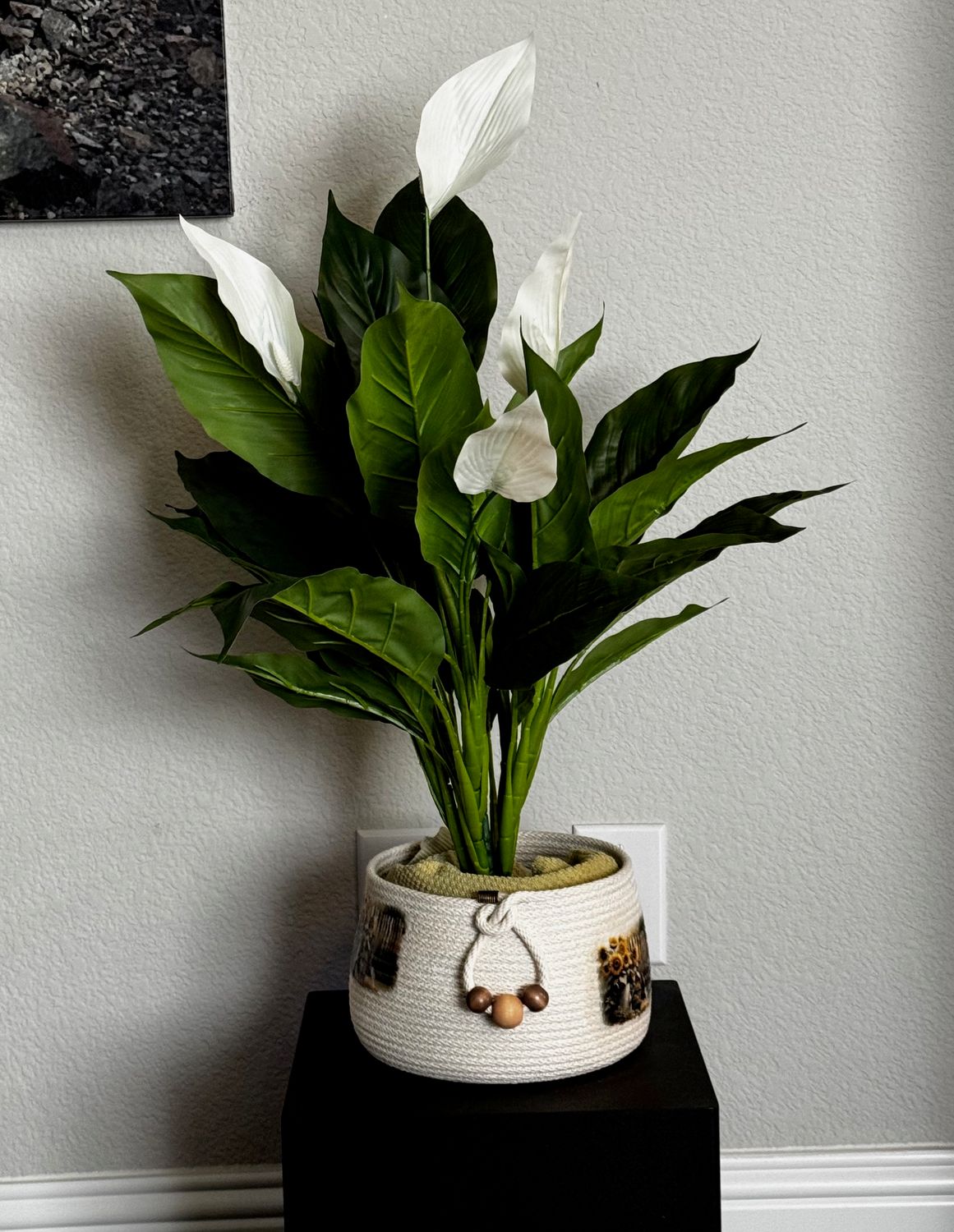 Handmade Rope Basket with Embellished Detail – Functional Home Decor