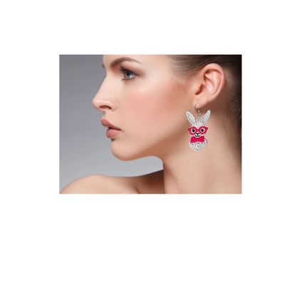 FSL Earrings-Bunny with Bow