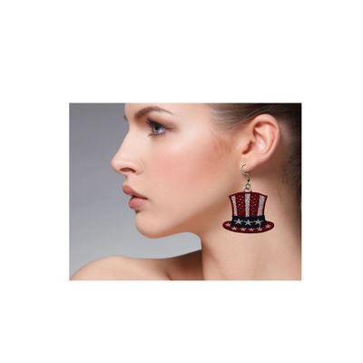 Patriotic FSL Lace Earrings – 4th of July, Hat, Heart & FlipFlop Designs-Lightweight Jewelry