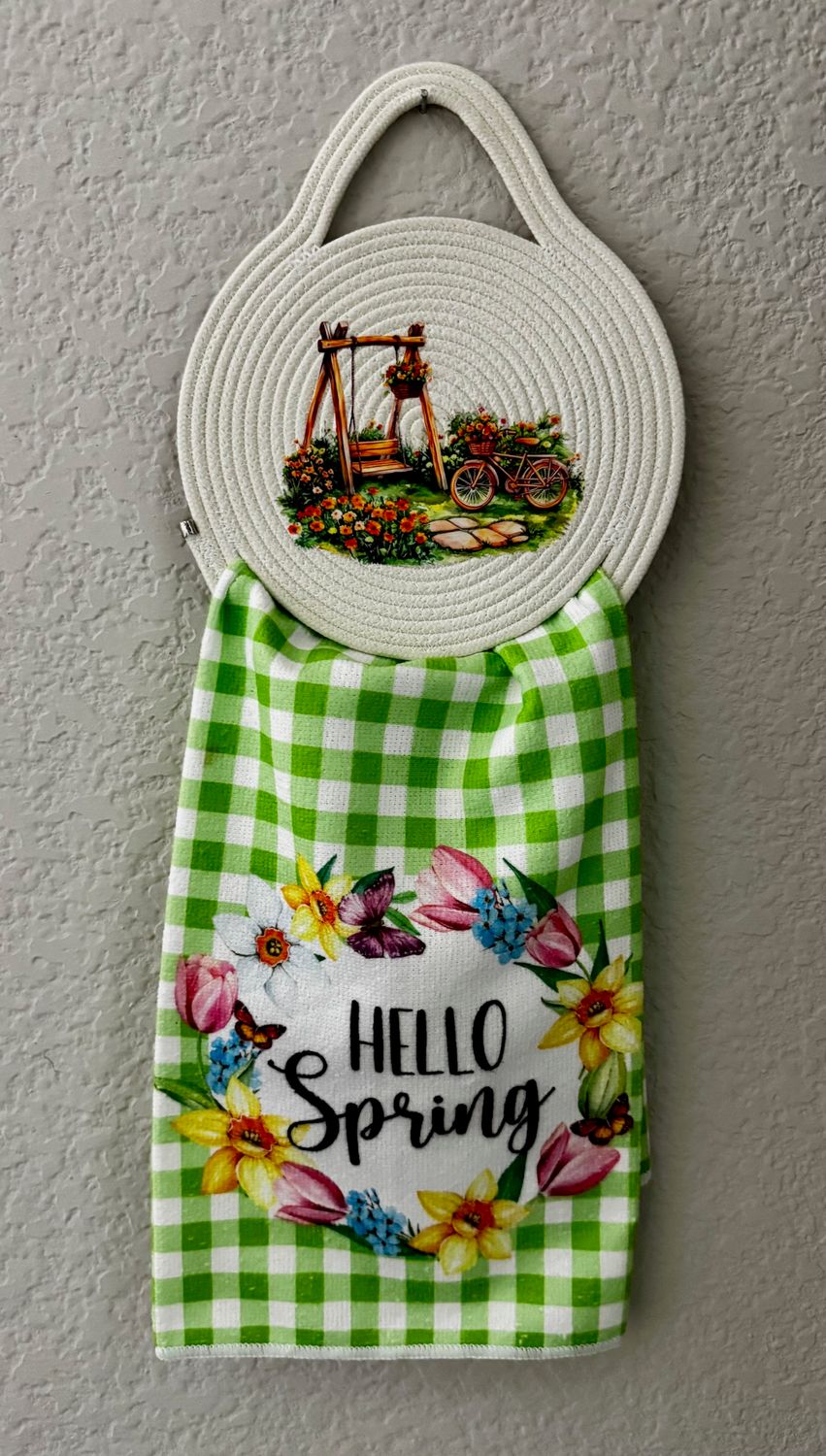 Spring Garden Rope Towel Holder