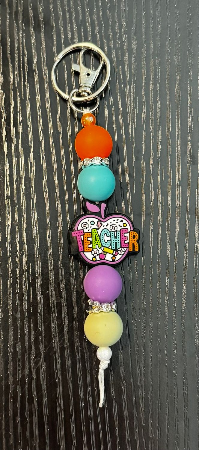 Teacher Focal Beaded Keychains &amp; Charms
