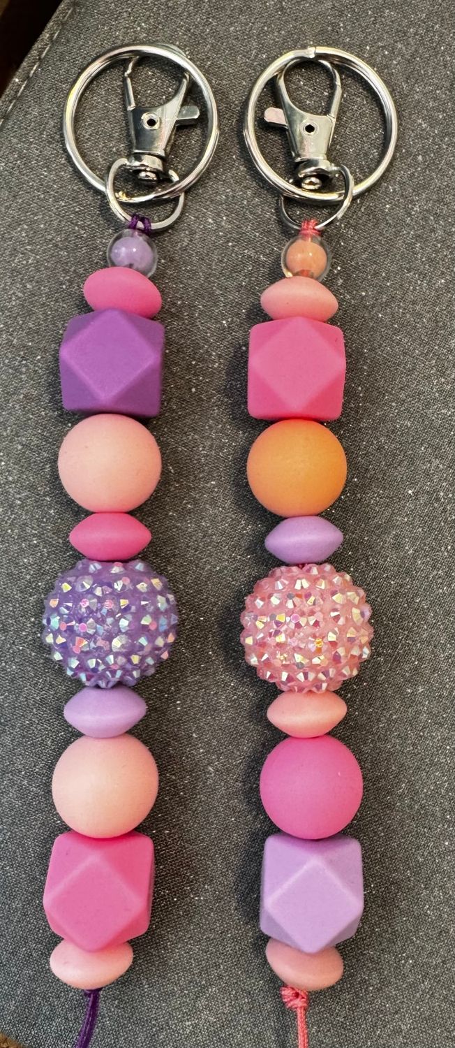Bling Beaded Keychain &amp; Charms