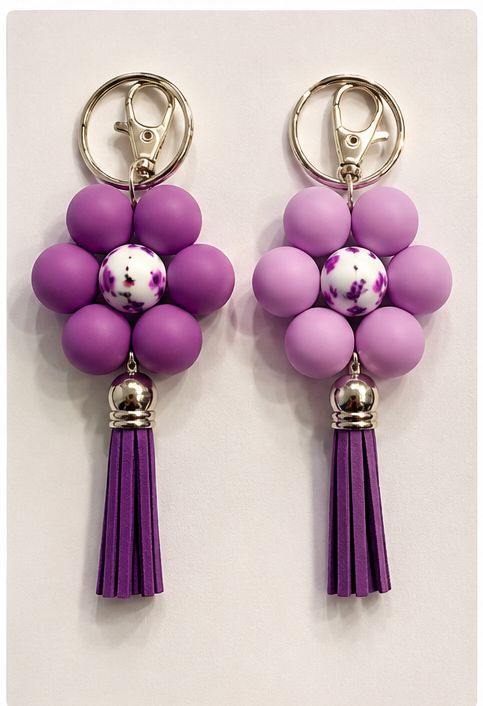 Beaded Flower &amp; Ombre Keychains