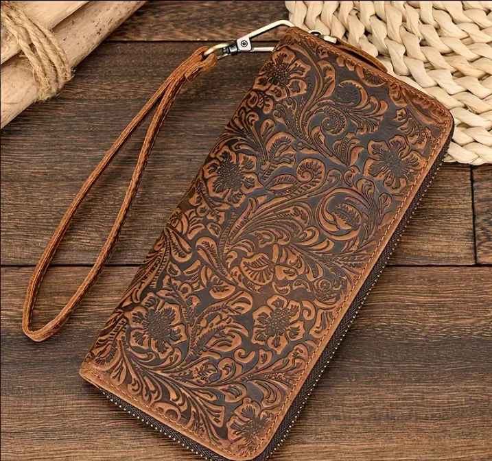 Genuine Leather Embossed Wallet