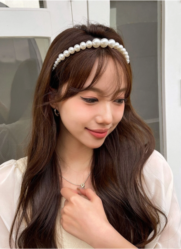 Faux Pearl Decor Headband