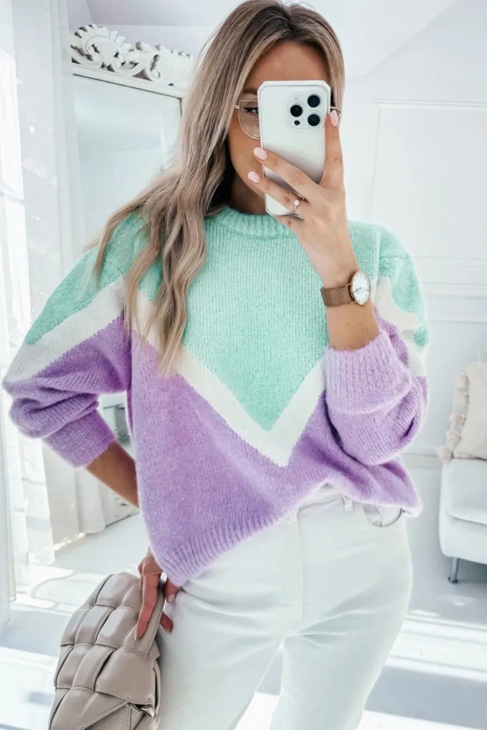 Chevron Shoulder Sweater