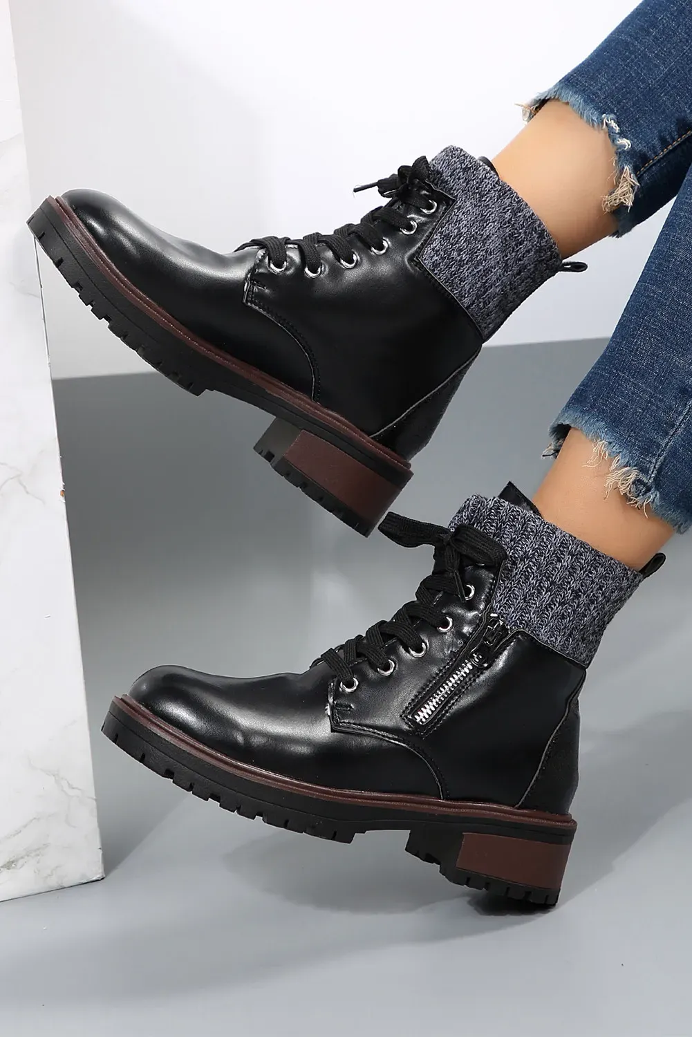 Black Heeled Ankle Boot