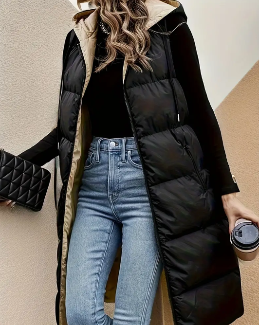 Curvelicious No Sleeves Long Puffer Coat