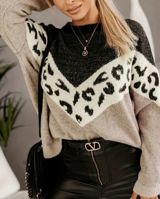 Curvelicious Leopard Jumper