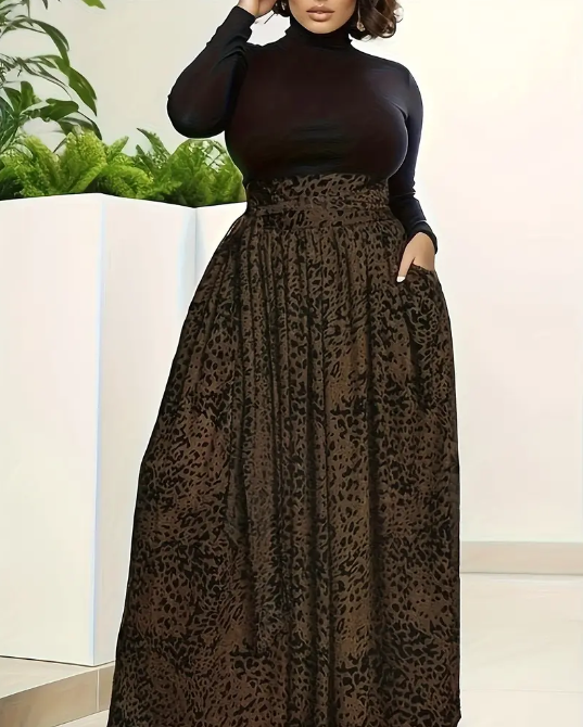 Curvelicious Leopard Print Skirt