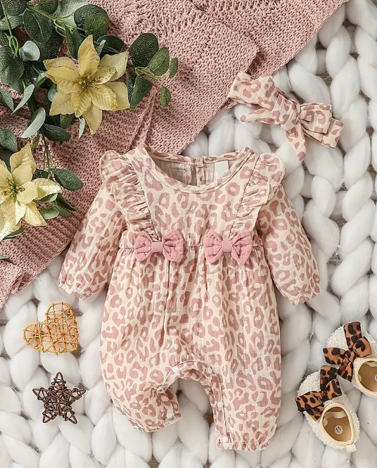 NEWBORN Ruffled Romper Bodysuit