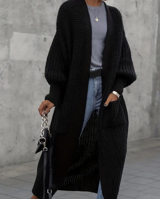 Curvelicious V-Neck Long Cardigan