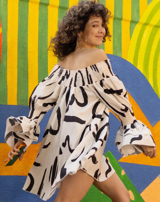 Curvelicious Geometric Print Midi Dress