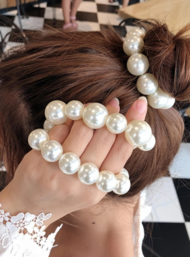 Pearl Beaded Hair Tie