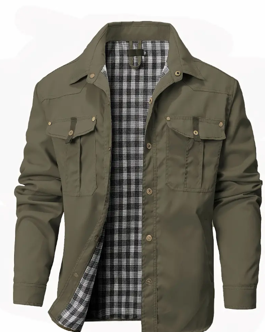 Multi-Pocket Men&#39;s Cargo Shirt
